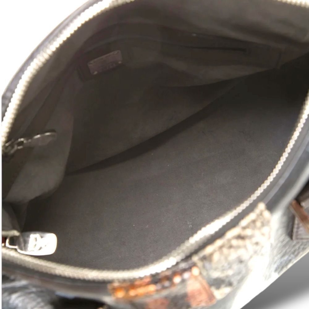 MCM Visetos Python Lion Princess Boston Top Handle Bag - Picture 10 of 13